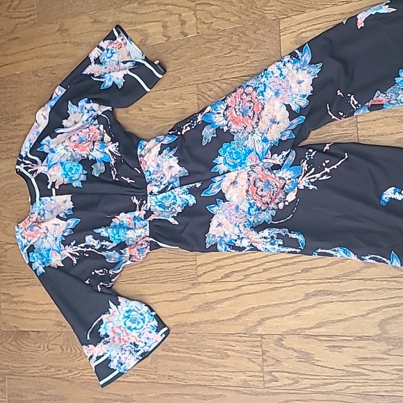 Flying Tomato stripe floral jumpsuit SZ Small - Picture 6 of 6